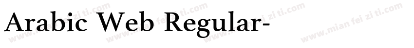 Arabic Web Regular字体转换